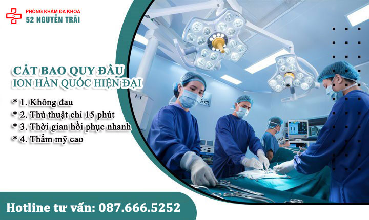 Cắt bao quy đầu ion khâu mảnh hàn quốc